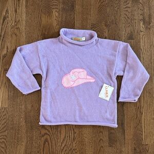 Claver Roll Neck Sweater -Cowgirl Hat New With Tags